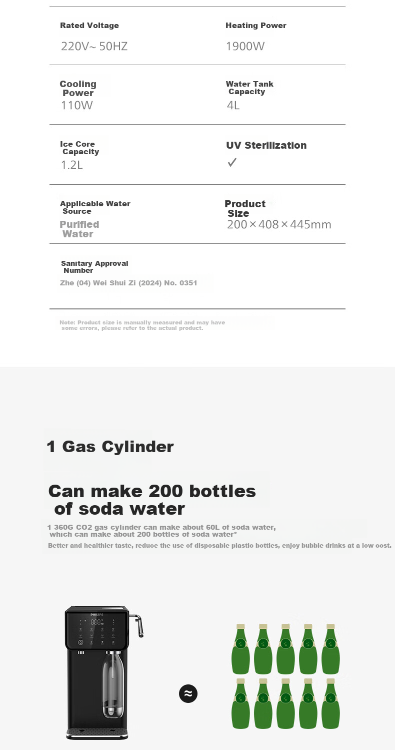 PHILIPS Instant Hot Water Dispenser, Cooling And Heating All-In Sparkling Water Machine, Tea Bar Machine, Hot And Cold Drinking Water Dispenser, Desktop Tabletop No-Installation Water Dispenser, McKinsey ADD4849/93 14