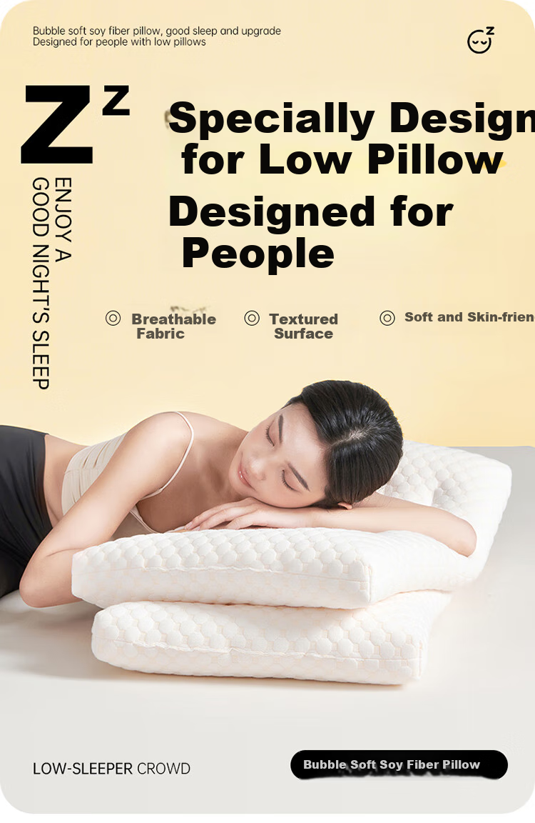 Dohia Pure Cotton Pillow, Mother And Baby Grade A Soybean Fiber Pillow, Student And Adult Pillow Core, Single Pack, 74*48cm 1
