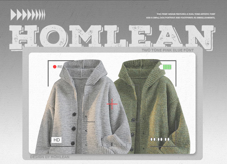 Homlean Lazy Style Hooded Cardigan Sweater Men Autumn Loose Casual Warm Knit Jacket HY07 Dark Gray 2XL 1
