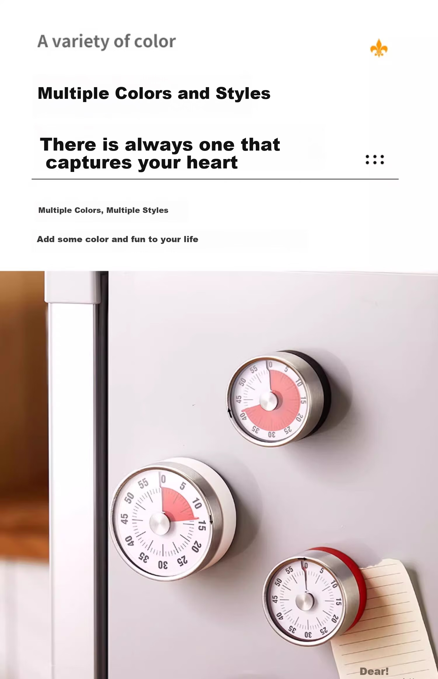 Deming Kitchen Timer Mechanical Core, Visualized Time Magnetic Timer, Kitchen Baking Countdown Timer 12