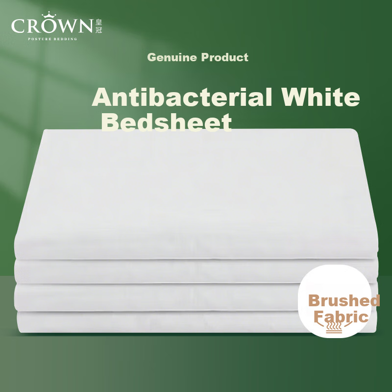 CROWN White Bed Sheet Military-Style Foldable Bed Cover, Single Bed Quilt Cover for Autumn And Winter Seasons