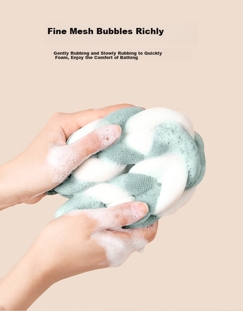 Baoshi Japanese Honeycomb Bath Sponge, Shower Loofah, 2-Pack, Children's Exfoliating Washcloth, Bathing Tool, Back Scrubber for Men And Wome 7