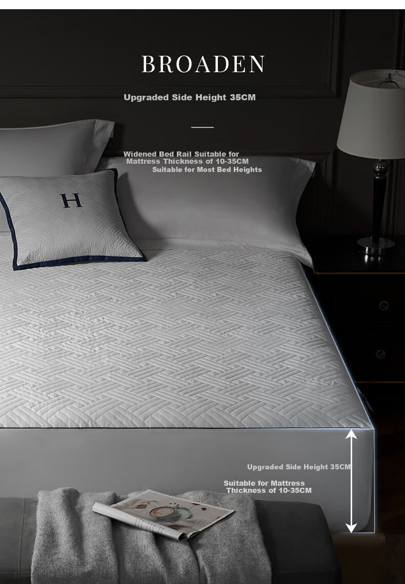 Canasin Hotel-Style Fitted Sheet, Mattress Protector, Waterproof And Dirt-Proof Protective Cover, Machine Washable, 1.5x2 Meters 7