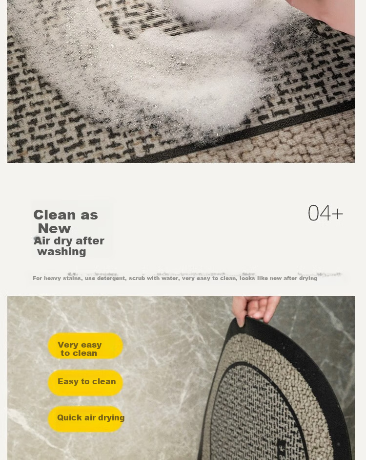 Fanyejia Bathroom Mat, Diatomaceous Earth Water-Absorbing Mat, Non-Slip Mat for Bathroom Entrance, Foot Mat, Washroom Carpet, Door Mat 7
