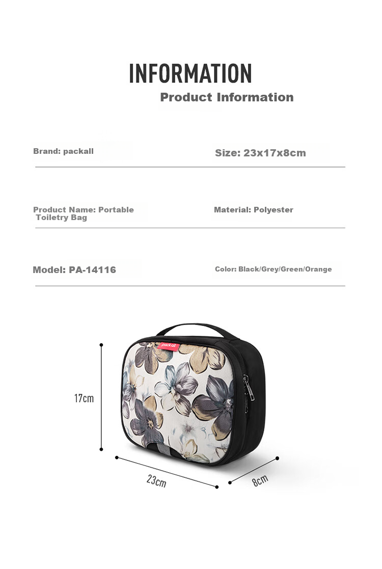 Pack All Toiletry Bag Travel Organizer Large Capacity for Men And Women Business Trip Portable Toiletries Storage Bag Orange 12