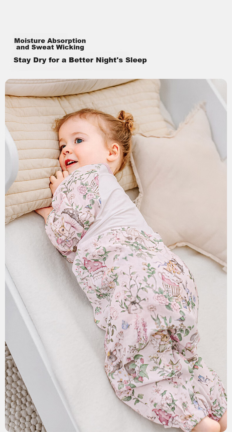 EMXEE Baby Sleeping Bag, Avocado Split-Leg Design, Anti-Startle Infant Sleeping Bag, Pajamas for Autumn And Winter, 6 Layers 12