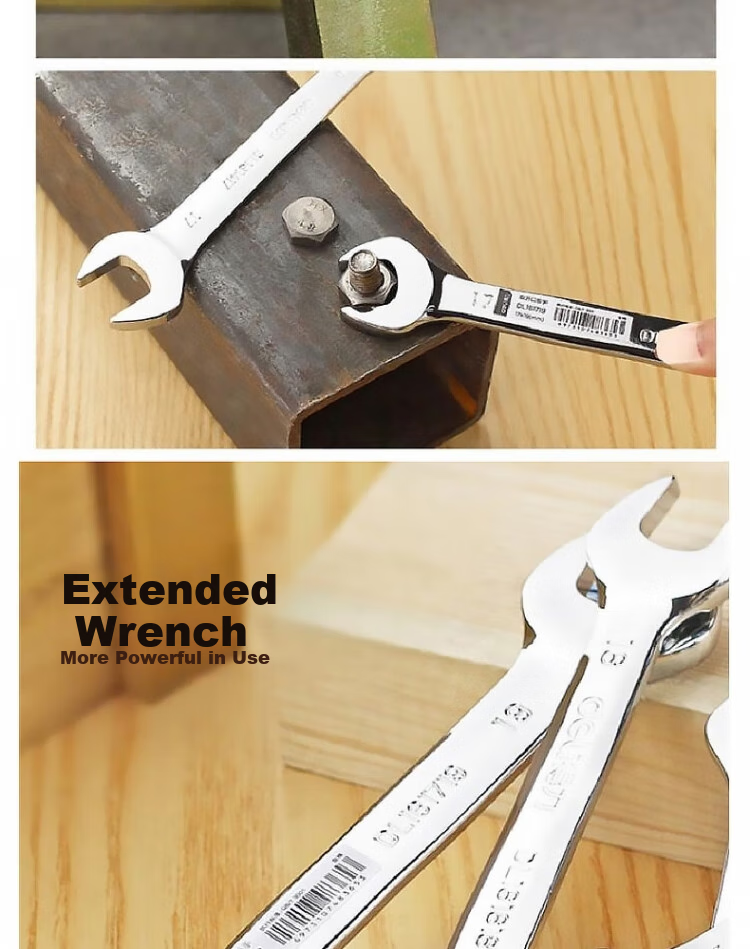 DELIGONGJU Deli Mirror Double Open-End Wrench, 12x14mm, DL161214 9