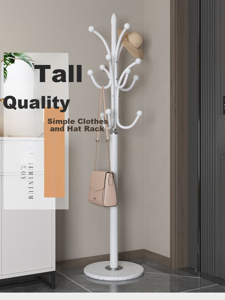 Qiyinge Floor-Standing Clothes Rack, Bedroom Coat Stand, Living Room Garment Hanger, Home Coat Rack 2