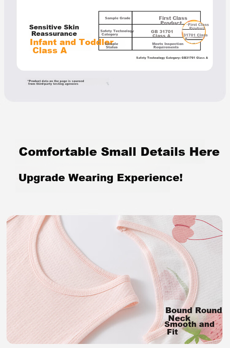 Dingguagua Girls' Cotton Tank Top, Children's Undershirt, Belly-Protecting Undershirt, Sleeveless Vest for Toddlers to Teens, Summer Wear, Pink + White, Size 160 6