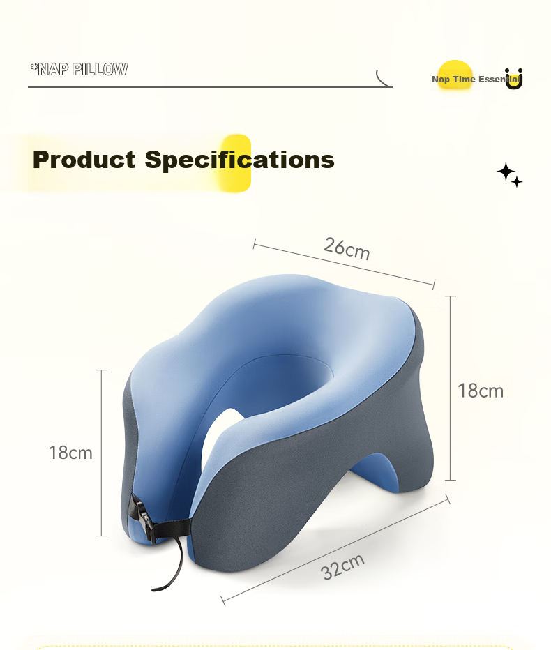 WITGOER [Includes Portable Storage Box] Nap Pillow, Face-Down Sleeping Small Pillow, Office Nap Aid, U-Shaped Desk Pillow for Students 29
