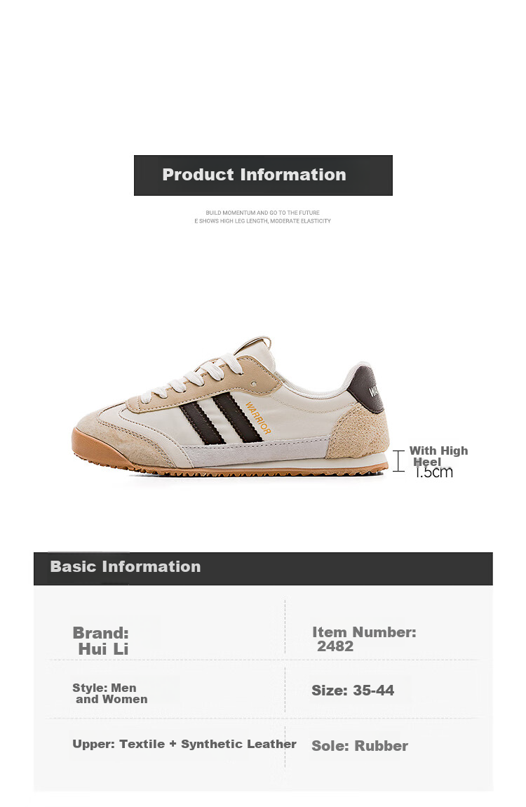Huili Official Women's Shoes, Forrest Gump Shoes for Women, New Summer 2026 Breathable Sneakers for Women, Beige Deep Blue, Size 41 (255mm) 5