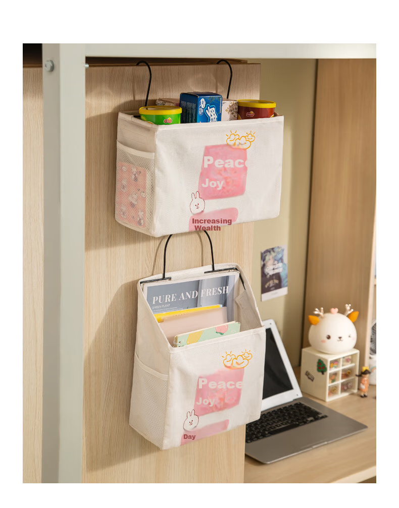 Fanyejia Dorm Bedside Storage Hanging Bag, Bedside Organizer Rack, Bunk Bed Helper for Students, Bedside Clutter Organizer Basket 19