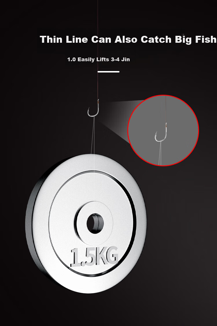 Xiaofengxian Double Hook Fishing Line for Strong Pulling Power And Wear Resistance, Iseni Fish Hook Line Set, 12 Packs 3