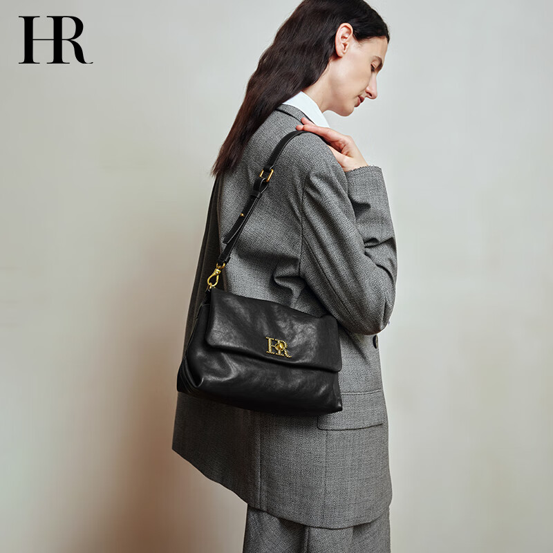 HR Handbag, Women's Large Capacity Commuter Shoulder Bag, Genuine Leather Underarm Bag, Women's Birthday Gift