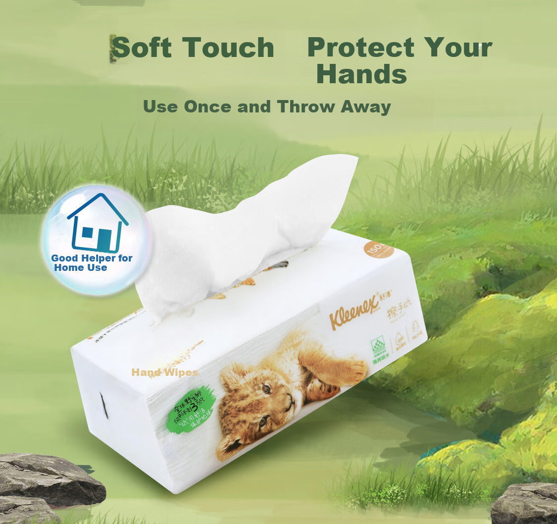 Kleenex Single-Ply Hand Towels, 150 Sheets * 6 Packs / Tissue Paper, Facial Tissues, Napkins, Absorbent Paper 4
