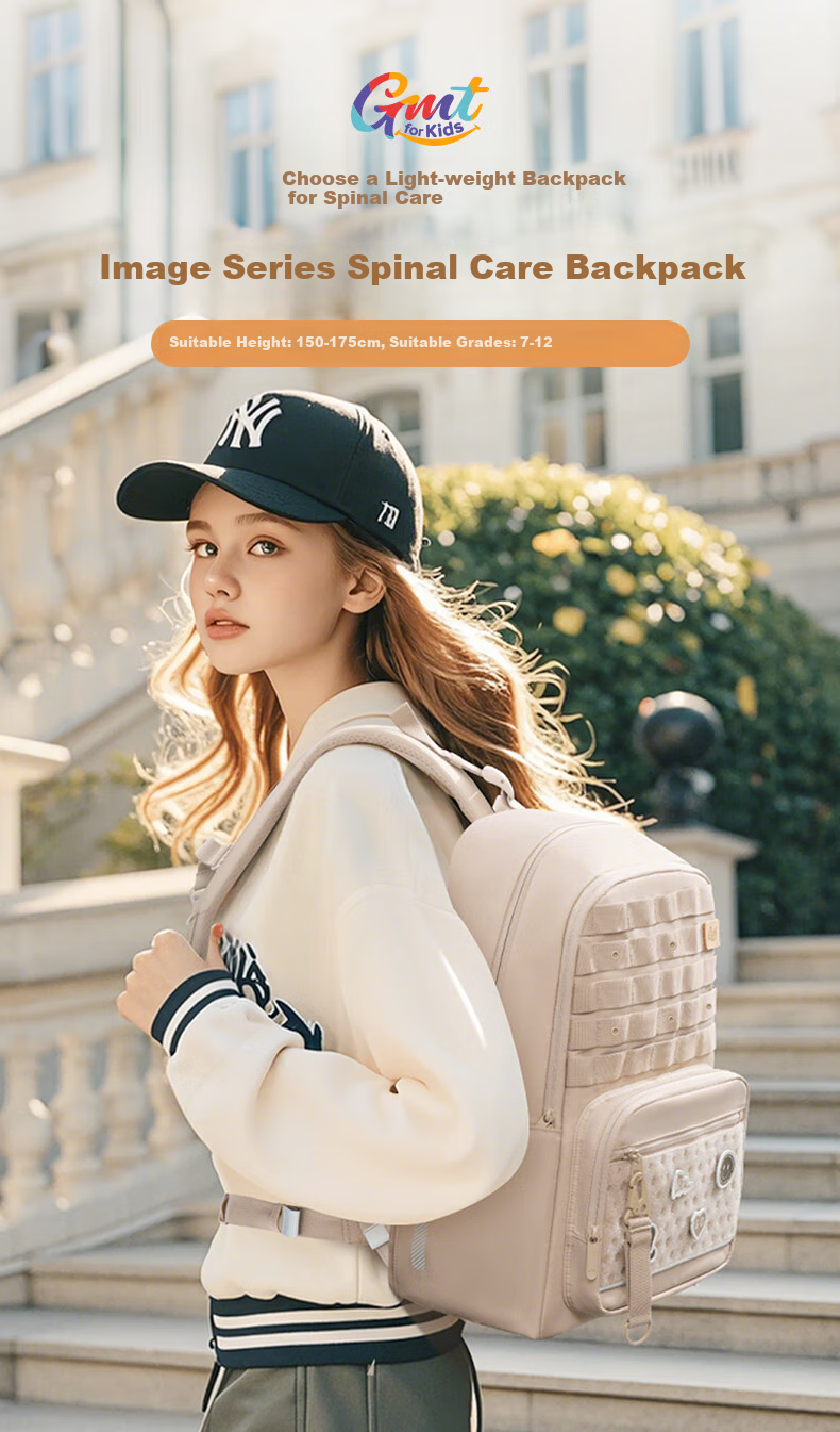Gmt for Kids Backpack for Middle And High School Students, Elementary School Grades 5-6 Spine Protection Lightweight Large Capacity College Backpack for Women Brow 1