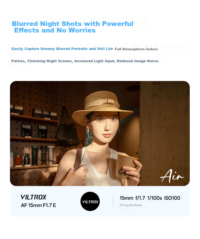 VILTROX AF 15mm F1.7 E Sony Large Aperture Auto Focus Wide-Angle Prime Lens for A6400, FX30, A6700, ZV-E10II Mirrorless Cameras 6