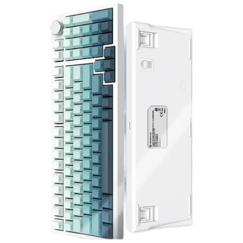 Xuanpai PD98 PRO Tri-Mode Wired/Bluetooth/Wireless Custom Mechanical Keyboard for Gaming And Office Use, Full Hot-Swappable Gasket Mount Taiji Switches White And Green Side Marking