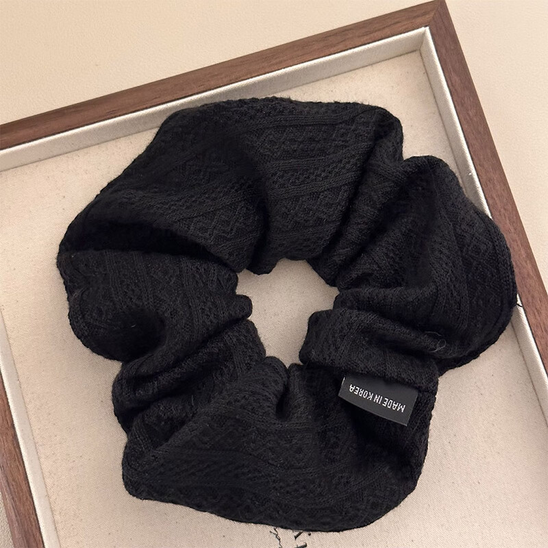 Dongyi Selected Fabric Hair Tie for Women Retro Pattern Large Ponytail Elastic Hair Band Hair Accessory Qixi Valentine's Day Gift 7