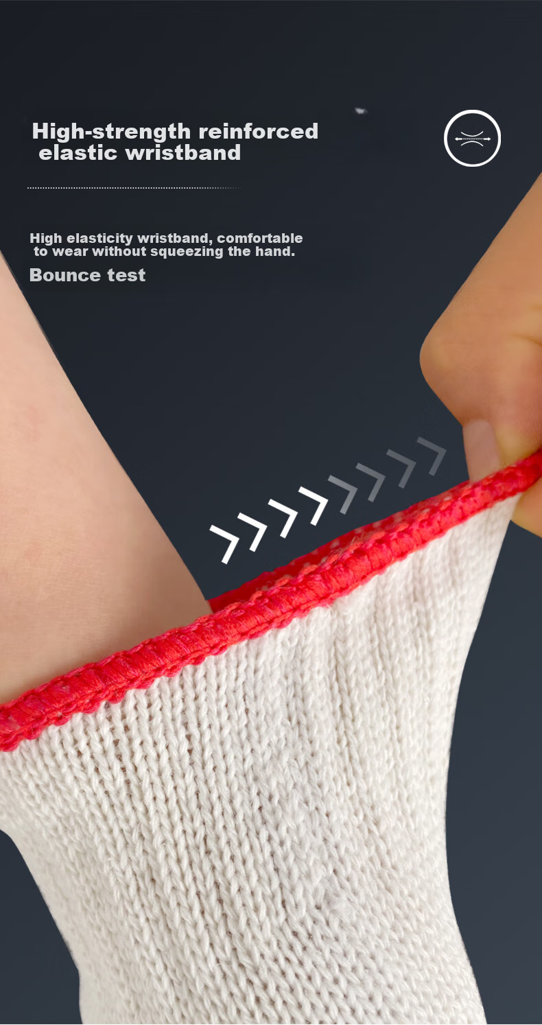 Shengfang Gloves, Labor Protection, Wear-Resistant, Work Anti-Slip, Thickened Cotton, White Cotton Yarn, Construction Site Gloves, 700G Thickened, 24 Pairs 5