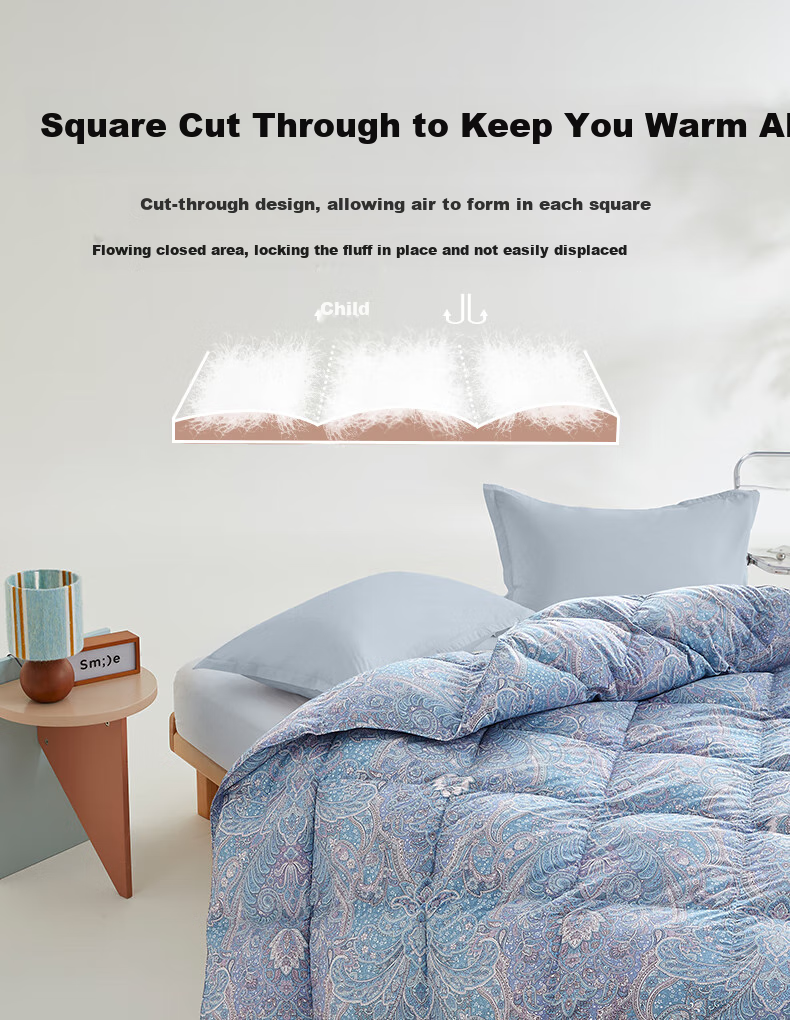 BEYOND Home Textiles, down Comforter, Antibacterial Washable 95% White Goose Down Duvet, Winter Quilt Insert, 550g Filling, 150*210cm 10