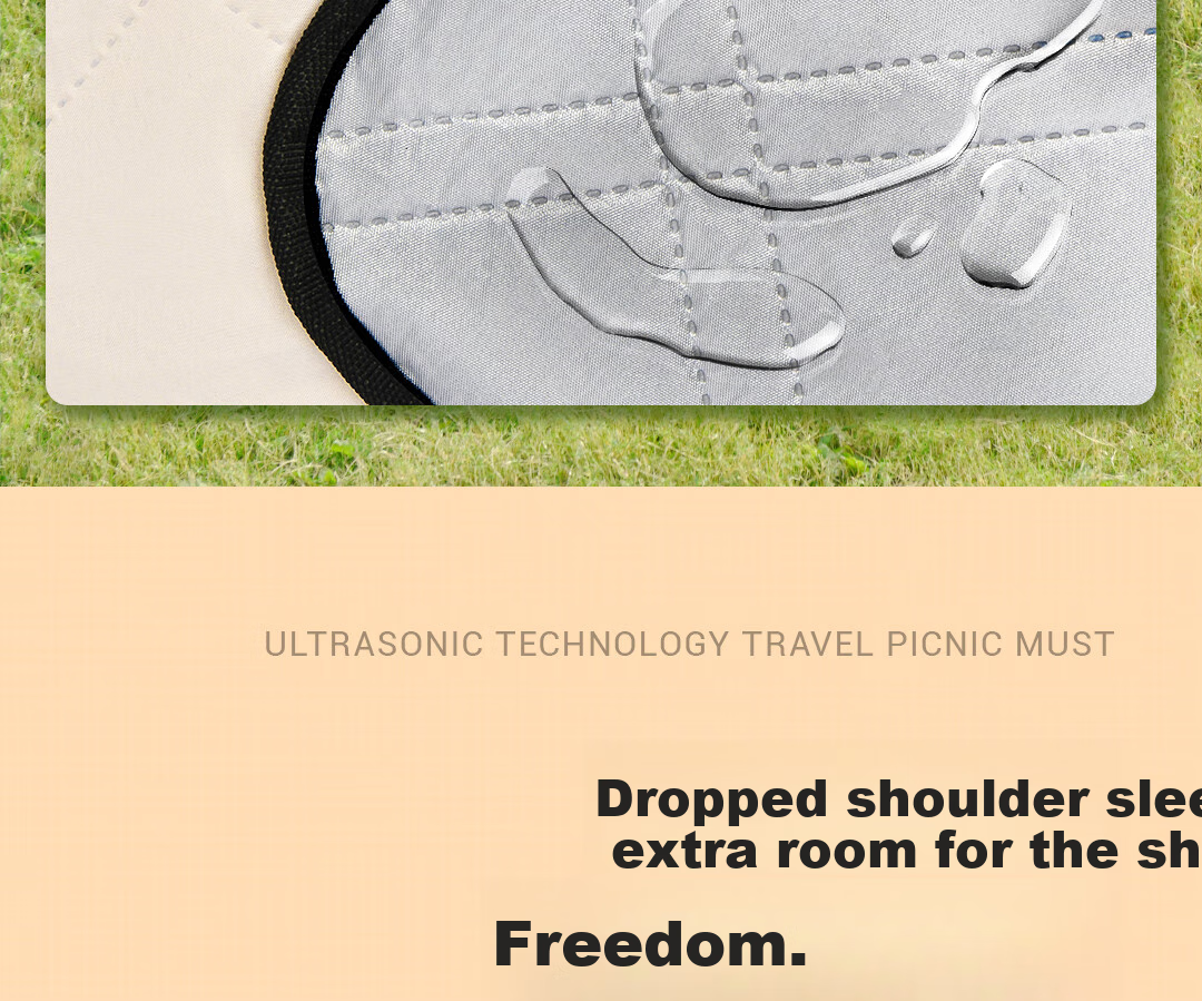 Deli Washable Picnic Mat, Outdoor Camping Ultrasonic Thickened Mat, Moisture-Proof Mat, Portable Tent Crawling Pad 12