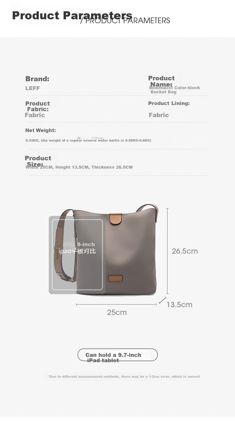 Laifu Lightweight Canvas Crossbody Bag, Large Capacity Casual Commuter Bucket Bag, Fashionable Handbag, Women's Bag, Birthday Gift 13