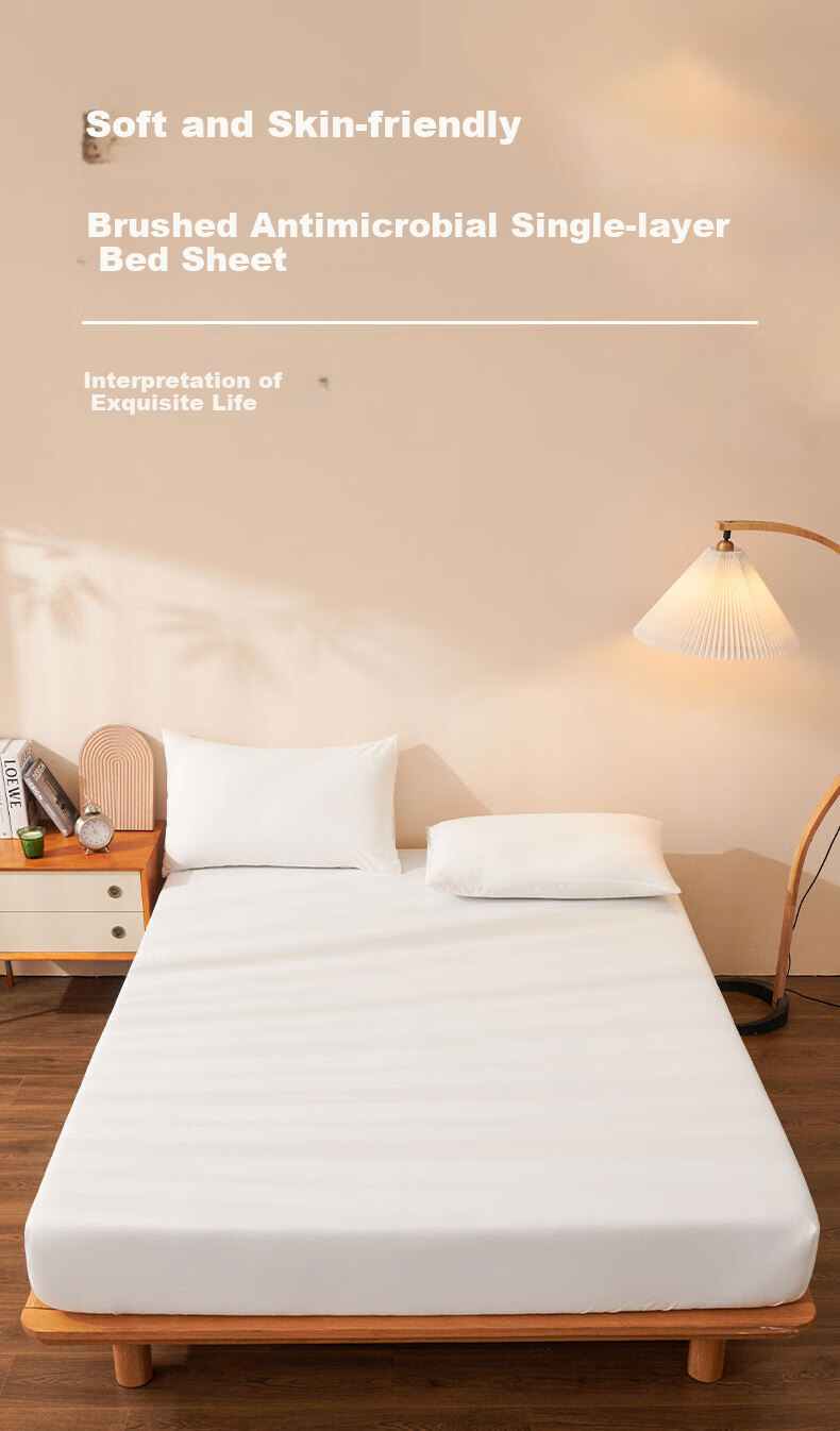 HLA A-Class 7A Antibacterial Cotton Quilted Mattress Protector Single Thickened Bed Cover Set White Three-Piece 180*200cm 1