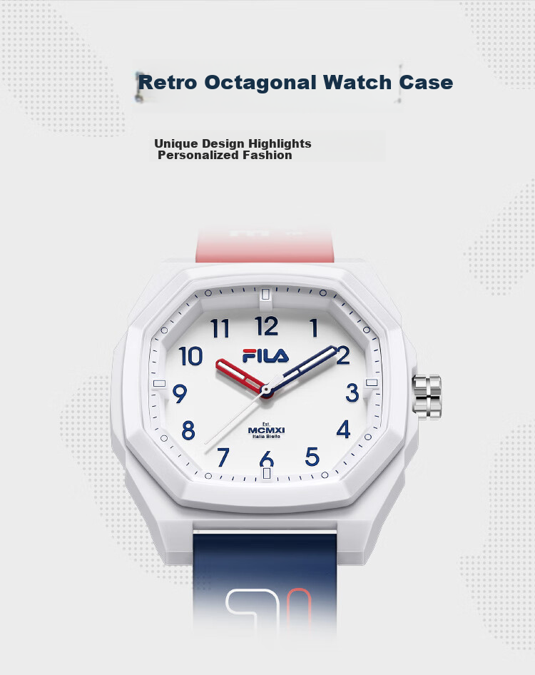 FILA Watch, Retro Dad Style, for Men And Women, Middle School And High School Students, Classic Color Wristwatch, 6694-003 6