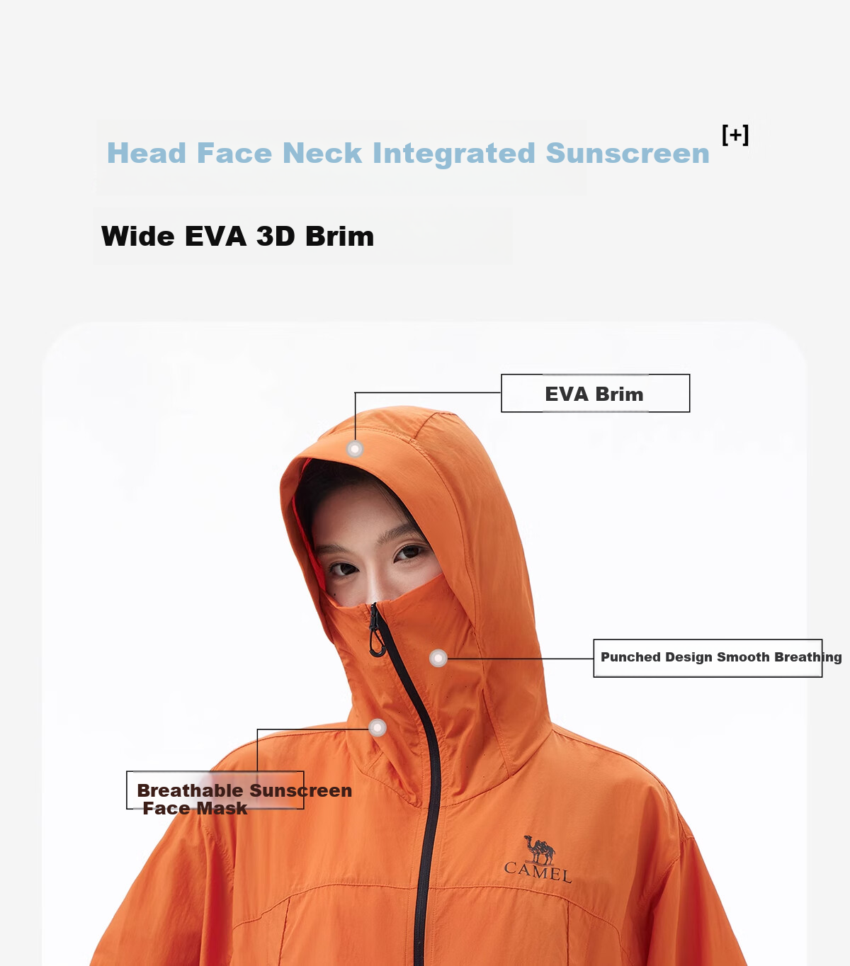 CAMEL Outdoor UV Protection Jacket for Men And Women, Lightweight Breathable Sun Protection Coat A35BAFO082 2XL 12