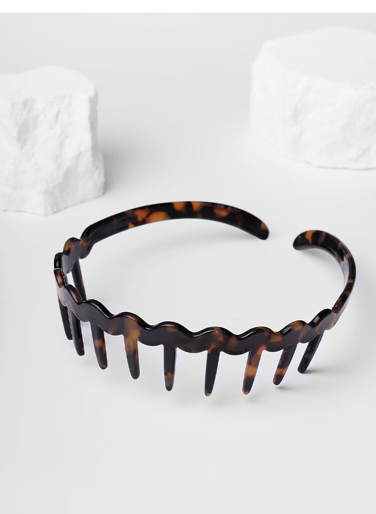 CHIMERA Vintage Acetate Wave Headband Non-Slip High Crown Hair Hoop Hair Clip for Women Birthday Gift 13