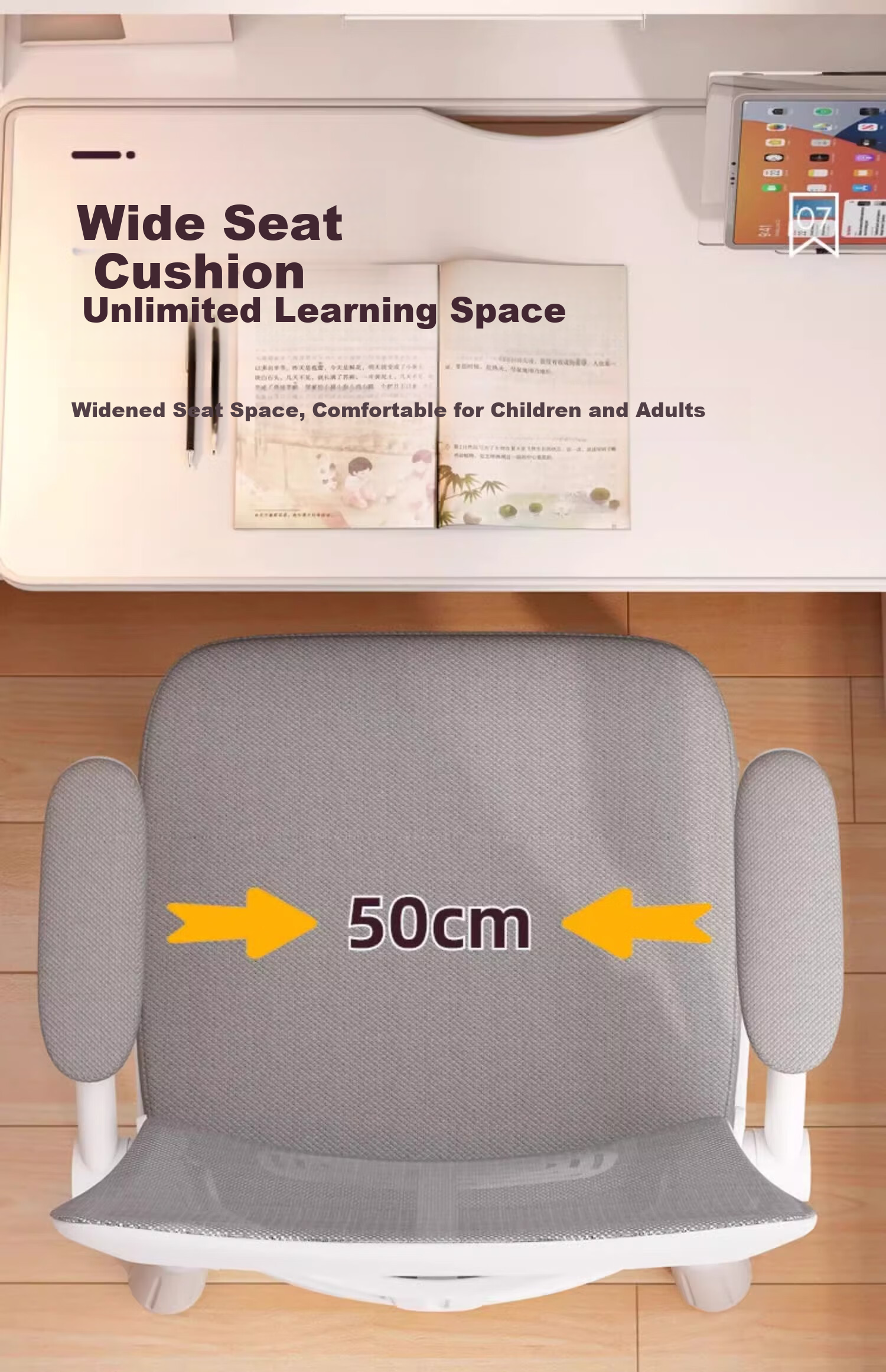 Quanpinwu Student Learning Chair, Children's Writing Chair, Middle School And Elementary Student Desk Chair, Adjustable Height Ergonomic Chair, Posture Correction Chair 22