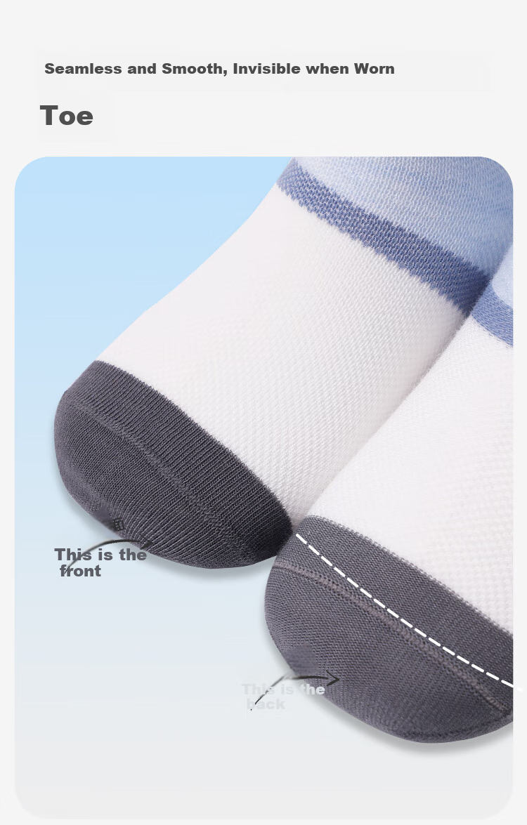 Jiusuiban Children's Socks, Boys' Spring And Summer Sweat-Wicking Mesh Thin Mid-Calf Socks, Youth Student Campus Sports Odor-Resistant Cotton Socks 6
