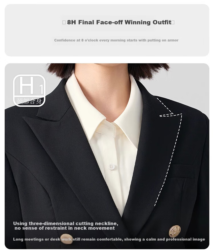 Bodexiaojie Professional Women's Suit Set, Elegant Office Attire, Formal Wear for Work Interviews And Business Meetings 8