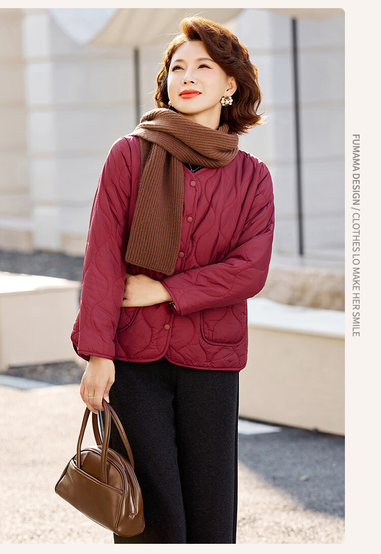 Past Winter New Fleece-Lined Warm Cotton Jacket Fashionable Homewear Thick Mom's Cotton Coat Black 2XL 13