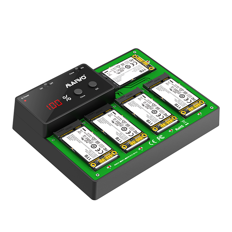 MAIWO K3015 mSATA SSD Enclosure Duplicator Five-Drive Simultaneous Read/Write One-Key Offline Copy SSD System Migration External Computer Enclosure