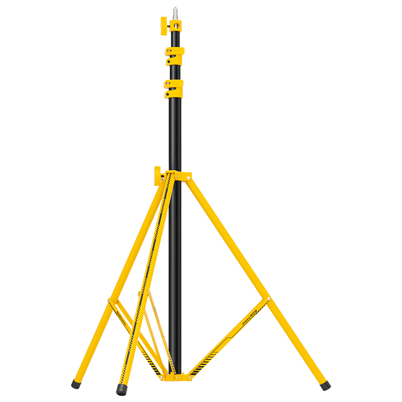 AMBITFUL ZhiJie Black Yellow GM280Y Portable 2.8m Pneumatic Light Stand 1/4 Inch Interface Photography Flashlight Tripod Heavy-Duty Universal
