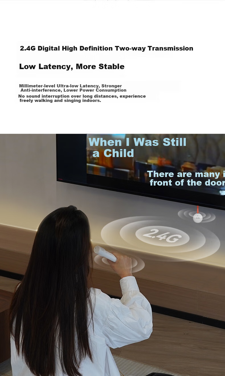 Chunmai TV-Specific Remote Control, Wireless Karaoke Microphone, TV Remote Control with Microphone, Handheld Speaker, Home KTV Compatible with Xiaomi TV for Singing 8
