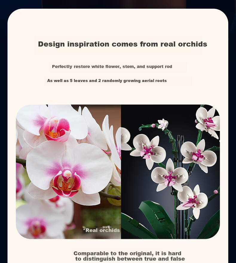 LEGO Building Blocks 10311, Orchid Eternal Flower, Toy for Boys And Girls, Birthday Gift, Home Decoration Ornament 5