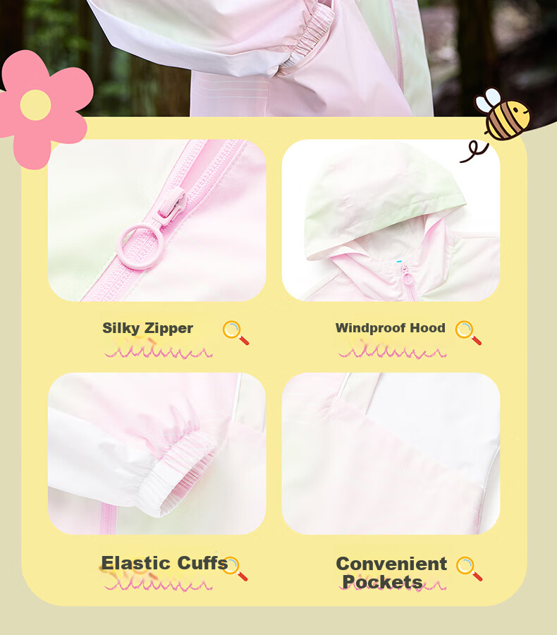 361° Kids Children's Jacket Autumn 2025 Girls Waterproof Woven Two-in-One Thin Jacket Green 150 9