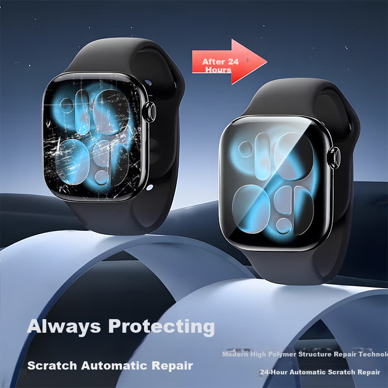 Защитная пленка для экрана Smorss для Apple Watch S11/S10, полноэкранная, ультрапрозрачная, противоударная, из закаленного стекла, 46 мм