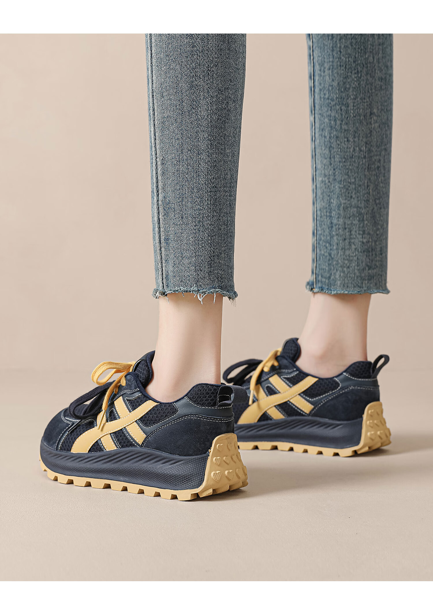 Saturday Comfortable Retro Thick-Soled Fleece-Lined Derby Shoes for Women Autumn Winter High-End Versatile Casual Warm Cotton Shoes Coffee Color Size 37 5