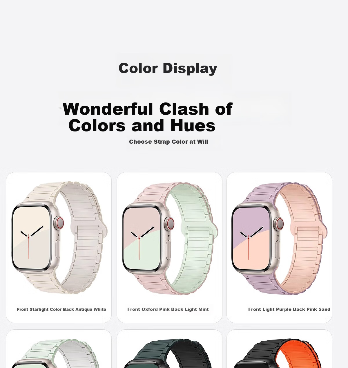 Watchbond Compatible with Apple S12 Watch Band, IWatch S11/s10/9/8 Strap, Upgraded Silicone Magnetic Loop, Ultra4/3/2 Watch Band, 49mm Men's Starlight Strap 17