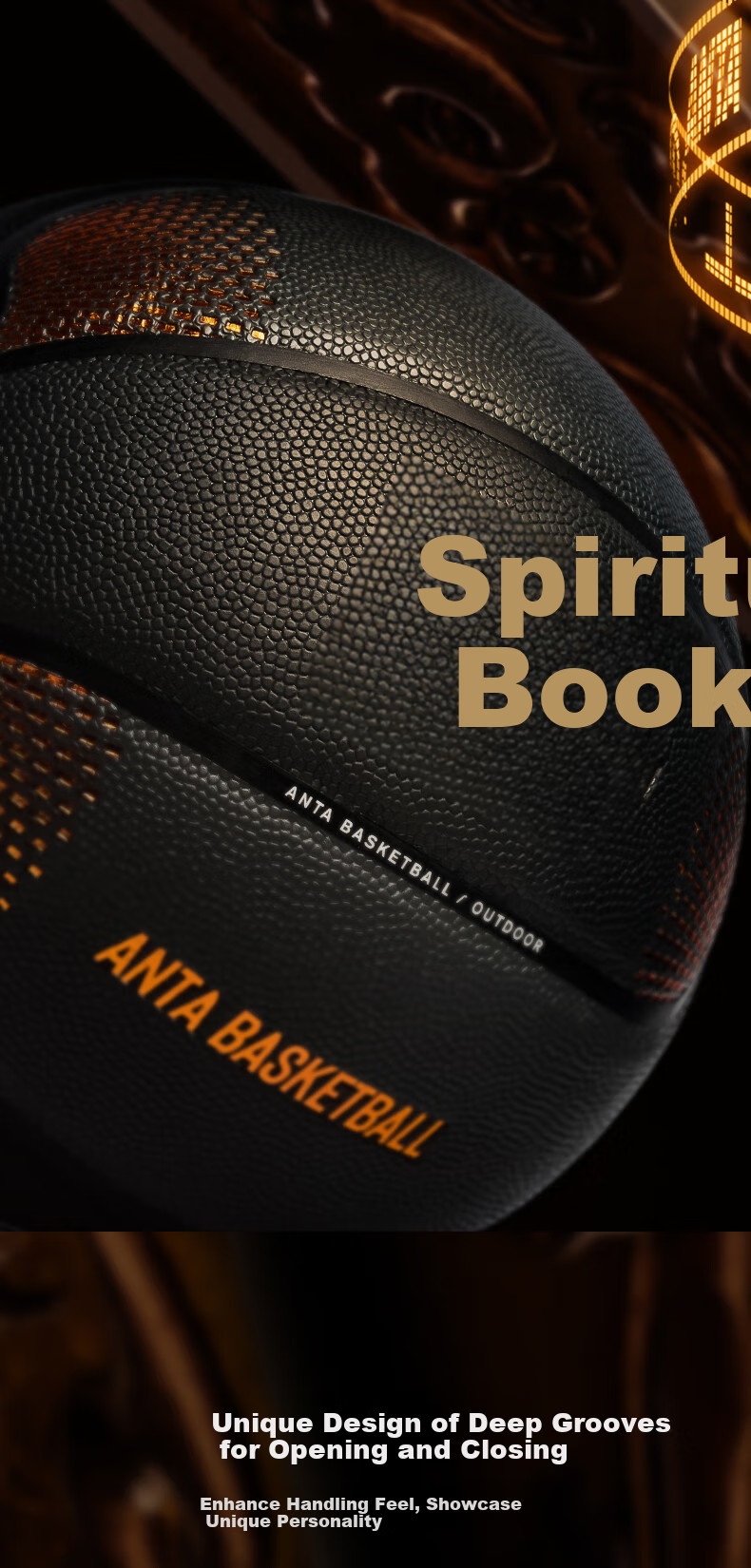 ANTA Lingdan No. 7 Adult Basketball, Indoor And Outdoor Use, Suitable for Cement Courts, Youth Student Training And Competition Ball 4