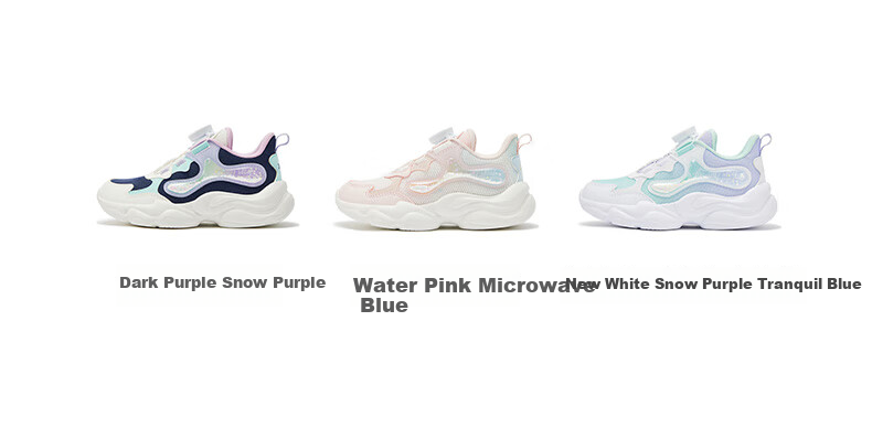 XTEP Kids Toddler Star Casual Shoes Lightweight Cushioning Girls Rotating Buckle Sports Shoes Water Pink/Microwave Blue Size 31 15