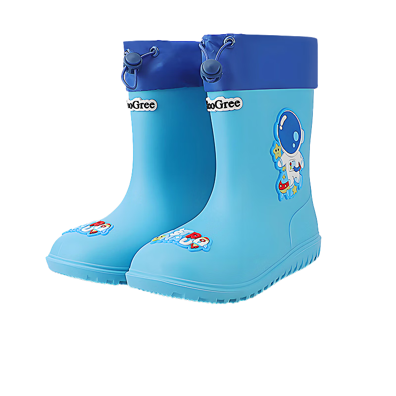 SooGree Kids Waterproof Non-Slip Durable Rain Boots Cute Cartoon Splash-Proof Outdoor School Shoes for Boys and Girls 8