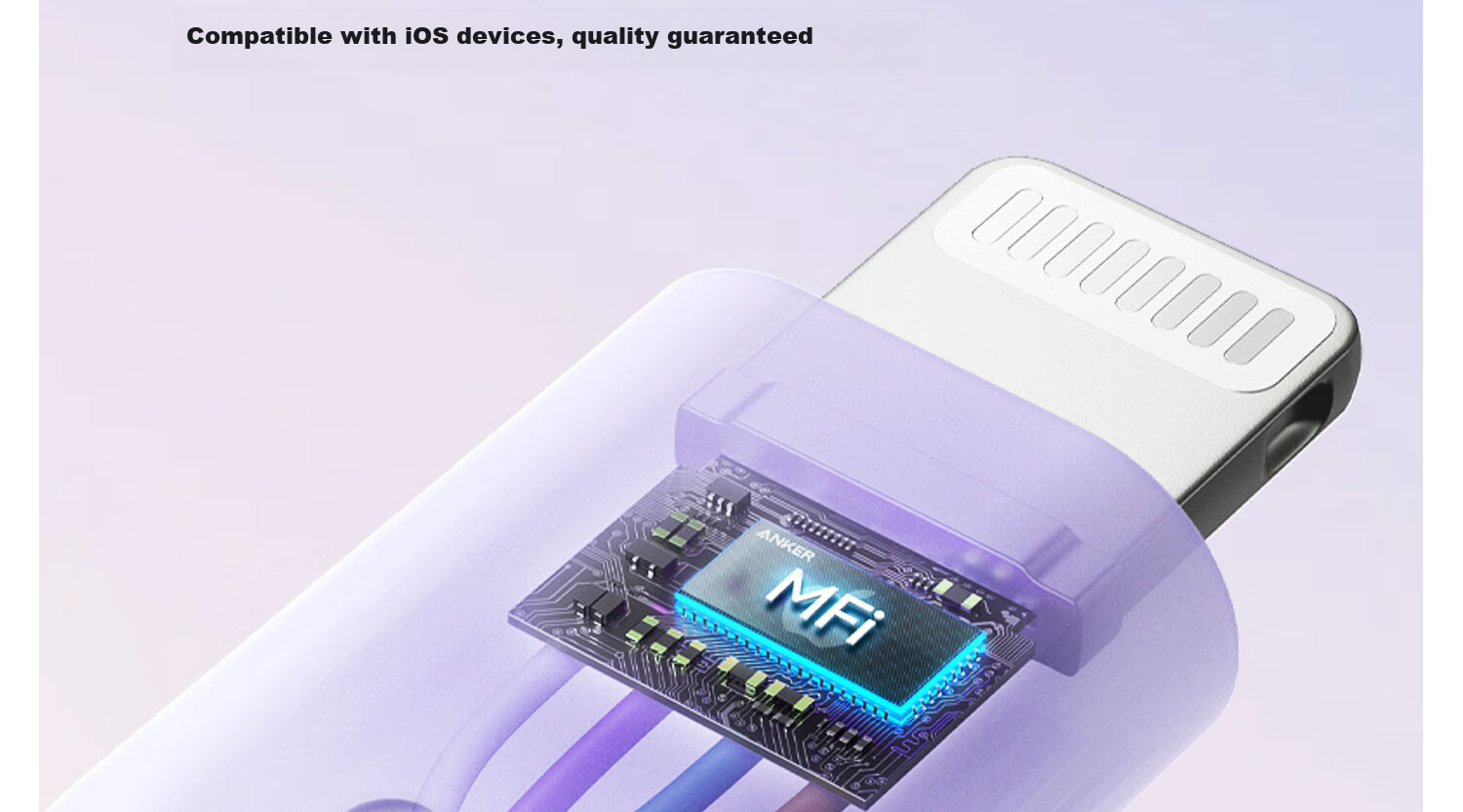 ANKE Charging Cable [MFi Certified], Apple IPhone 11/12/13/14 Phone Type-C to Lightning 60W Fast Charging Skin-Friendly Data Cable, 0.9m White 17