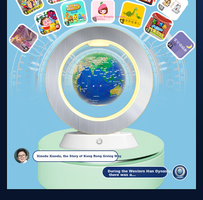Mixiaoshu Tmall Fairy Magnetic Levitation Globe, Children's Toy for Boys And Girls Aged 7-14, Middle School Birthday Gift for Ages 8-12 10