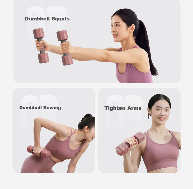 Schvodon Adjustable Dumbbells for Women's Home Fitness, Aerobics, Strength Training, Pure Steel, Approximately 2.27kg*2 Pieces 13