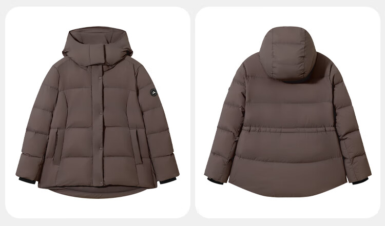 Pioneer Camp Warm Feather Women's Autumn Winter Insulated Windproof Outdoor Hooded Waist-Cinched Mid-Length Thickened Down Jacket 21